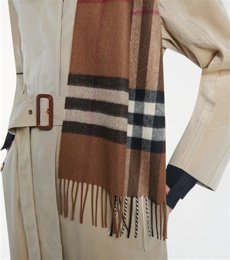 burberry bun scarf|Burberry giant check cashmere scarf.